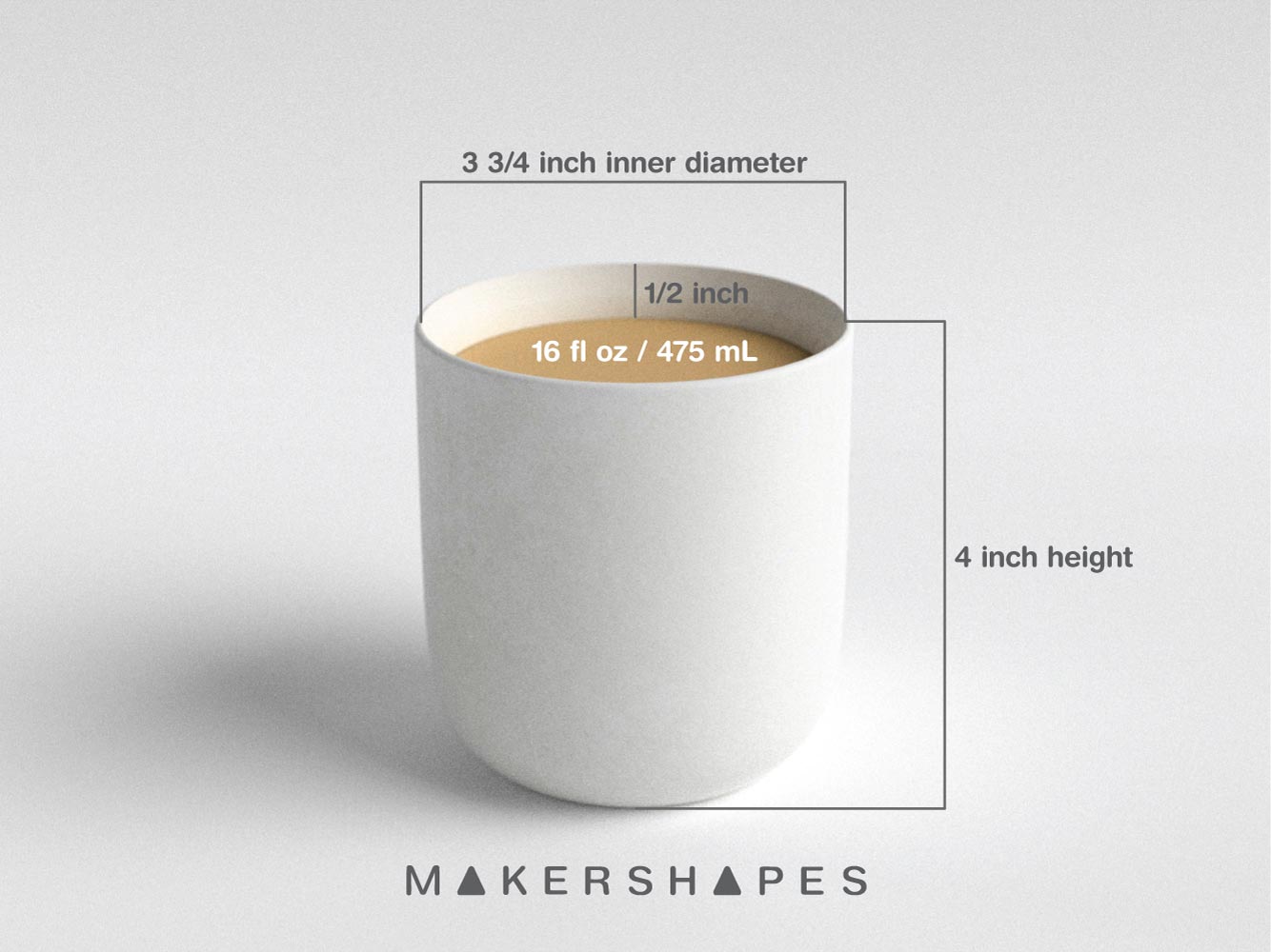16 oz LIRI vessel mold (Ceramic, Small)